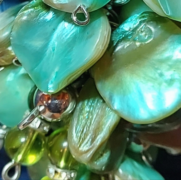 #L❤️VE HANDMADE. Purse Charm. 👜BLUEGREEN SHELL - Picture 5 of 11